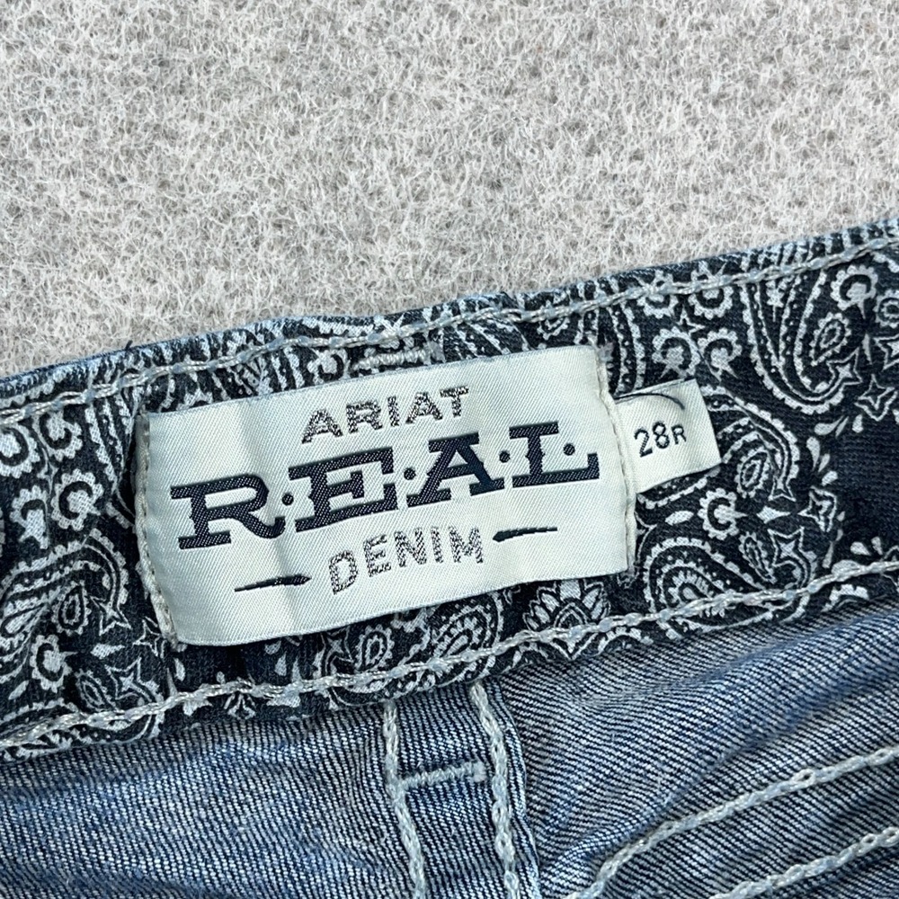 Ariat Jeans Women 28 Low Rise Straight Leg Mid Rise Blue Denim Western - Picture 3 of 13